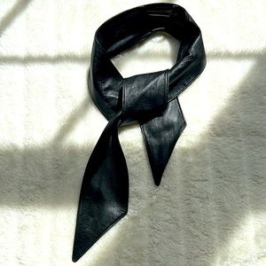 Banana Republic leather tie necklace